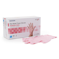 McKesson Pink Nitrile McKesson 14-6NPNK6 Pink Nitrile Nitrile Exam Glove, Large, Pink (BX/250)