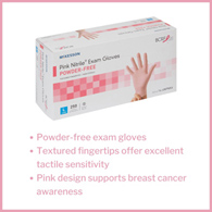 McKesson Pink Nitrile McKesson 14-6NPNK6 Pink Nitrile Nitrile Exam Glove, Large, Pink (CS/2500)