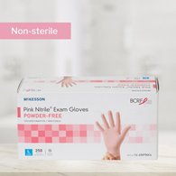 McKesson Pink Nitrile McKesson 14-6NPNK6 Pink Nitrile Nitrile Exam Glove, Large, Pink (CS/2500)