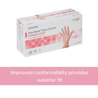 McKesson Pink Nitrile McKesson 14-6NPNK8 Pink Nitrile Nitrile Exam Glove, Extra Large, Pink (BX/230)