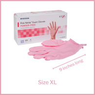 McKesson Pink Nitrile McKesson 14-6NPNK8 Pink Nitrile Nitrile Exam Glove, Extra Large, Pink (BX/230)