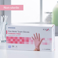 McKesson Pink Nitrile McKesson 14-6NPNK8 Pink Nitrile Nitrile Exam Glove, Extra Large, Pink (BX/230)
