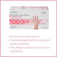 McKesson Pink Nitrile McKesson 14-6NPNK8 Pink Nitrile Nitrile Exam Glove, Extra Large, Pink (CS/2300)