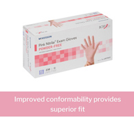 McKesson Pink Nitrile McKesson 14-6NPNK8 Pink Nitrile Nitrile Exam Glove, Extra Large, Pink (CS/2300)