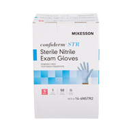 McKesson Confiderm STR McKesson 14-6NSTR2 Confiderm STR Nitrile Exam Glove, Small, Blue (BX/50)