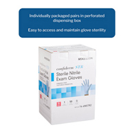 McKesson Confiderm STR McKesson 14-6NSTR2 Confiderm STR Nitrile Exam Glove, Small, Blue (CS/200)