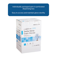 McKesson Confiderm STR McKesson 14-6NSTR6 Confiderm STR Nitrile Exam Glove, Large, Blue (BX/50)