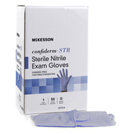 McKesson Confiderm STR McKesson 14-6NSTR8 Confiderm STR Nitrile Exam Glove, Extra Large, Blue (BX/50)