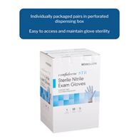 McKesson Confiderm STR McKesson 14-6NSTR8 Confiderm STR Nitrile Exam Glove, Extra Large, Blue (CS/200)
