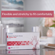 McKesson 14-814 Stretch Vinyl Exam Glove, Small (CS/1000)