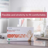 McKesson 14-816-McKesson Stretch Vinyl Exam Glove, Medium, Ivory, Medical Gloves (CS)