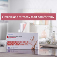 McKesson 14-820-McKesson Stretch Vinyl Exam Glove, Extra Large, Ivory, Medical Gloves (CS)