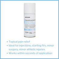McKesson 140-MED Pentafluoropropane/Tetrafluoroethane Topical Anesthetic, 115-mL Spray Can, Pain Relief (BX/12)
