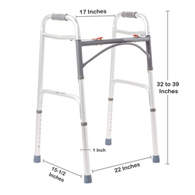 McKesson 146-10200-4 Adult Aluminum Folding Walker (CS/4)