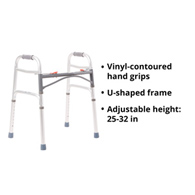 McKesson 146-10201-4-McKesson Junior Aluminum Folding Walker, 25-32 Inch Height, Walkers (CS)