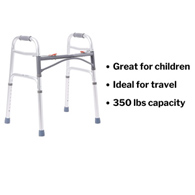McKesson 146-10201-4-McKesson Junior Aluminum Folding Walker, 25-32 Inch Height, Walkers (CS)