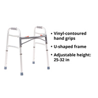 McKesson 146-10201-4-McKesson Junior Aluminum Folding Walker, 25-32 Inch Height, Walkers