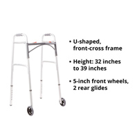 McKesson 146-10210-1-McKesson Folding Aluminum Walker, Walkers