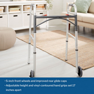 McKesson 146-10210-4-McKesson Folding Walker, Adjustable Height, Walkers