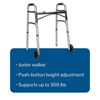 McKesson 146-10211-4-McKesson Aluminum Folding Walker, 25-32-1/4 Inch Height, Walkers (CS)
