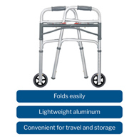 McKesson 146-10211-4-McKesson Aluminum Folding Walker, 25-32-1/4 Inch Height, Walkers (CS)