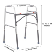 McKesson 146-10220-2-McKesson Steel Bariatric Folding Walker, 32-1/2-39 Inch Height, Walkers