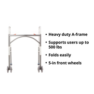 McKesson 146-10220-2WW-McKesson Steel Bariatric Folding Walker, 32-39 Inch Height, Walkers (CS)