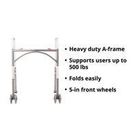 McKesson 146-10220-2WW-McKesson Steel Bariatric Folding Walker, 32-39 Inch Height, Walkers