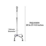 McKesson 146-10300-4-McKesson Steel Chrome Offset Quad Cane, 29-37-1/2 Inch, Canes (CS)