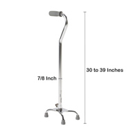 McKesson 146-10301F-4-McKesson Offset Quad Cane, Chrome, Canes