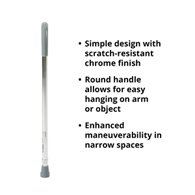 McKesson 146-10302-6 Round Handle Walking Cane, Aluminum, 29-3/4 - 38-3/4 in Height, Canes (CS/6)