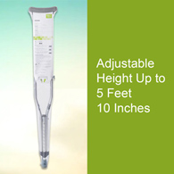McKesson 146-10400-8 Adult Underarm Crutches, 5 ft. 2 in-5 ft. 10 in, Underarm Support Crutches (PR)