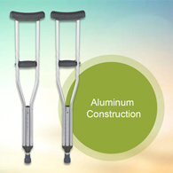 McKesson 146-10401-8 Child Underarm Crutches, 4 ft. 6 in-5 ft. 2 in, Underarm Support Crutches (PR)