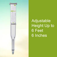 McKesson 146-10402-8 Tall Adult Underarm Crutches, 5 ft. 10 in-6 ft. 6 in, Underarm Support Crutches (CS/8)