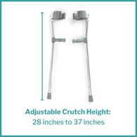 Mckesson McKesson 146-10403-McKesson Forearm Crutch, Crutches (CS) - McKesson Forearm Crutch