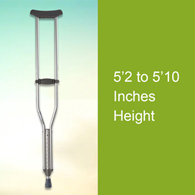 McKesson 146-10430-8 Adult Underarm Crutches, 5 ft. 2 in - 5 ft. 10 in, Underarm Support Crutches (CS/8)