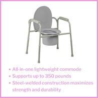 McKesson 146-11105N-4 Commode Chair, Nonfolding (CS/4)