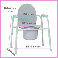 McKesson 146-11105N-4 Commode Chair, Nonfolding (CS/4)