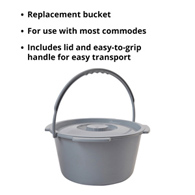 McKesson 146-11106 Commode Bucket w/ Metal Cover & Handle, 7.5 qt (Case/12)