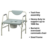 McKesson 146-11135-1-McKesson Bariatric Commode Chair, Commode/Shower