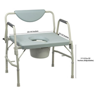 McKesson 146-11135-1-McKesson Bariatric Commode Chair, Commode/Shower