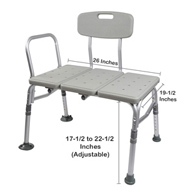 McKesson 146-12011KD-2 Knocked Down Bath Transfer Bench (CS/2)