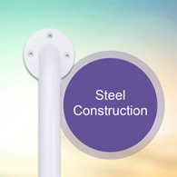 McKesson 146-12016-3-McKesson Wall Grab Bar, White Steel, 16-Inch Length, Safety & Grab Bars