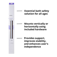 McKesson 146-12024-3-McKesson Wall Grab Bar, White Steel, 24-Inch Length, Safety & Grab Bars (CS)