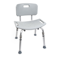 McKesson 146-12202KD-4 Removable Back Aluminum Bath Bench, 15-1/2 - 19-1/2 in, Gray, Benches (CS/4)