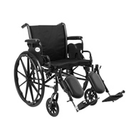 McKesson 146-K320DDA-ELR Lightweight Wheelchair, 20 in Seat Width, Elevating Legrest