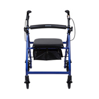 McKesson 146-R726BL-McKesson Folding Aluminum Four-Wheel Rollator, Blue, Rollators