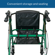 McKesson 146-R726GR-McKesson Folding Aluminum Four-Wheel Rollator, Green, Rollators