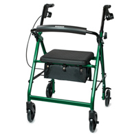 McKesson 146-R726GR-McKesson Folding Aluminum Four-Wheel Rollator, Green, Rollators