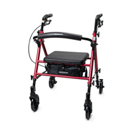 McKesson 146-RTL10261RD-McKesson Four-Wheel Rollator, Rollators